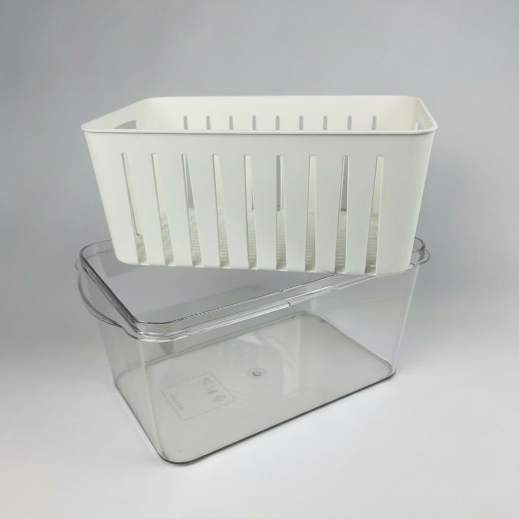 Set de 3 Contenedores para Nevera con Drenaje.