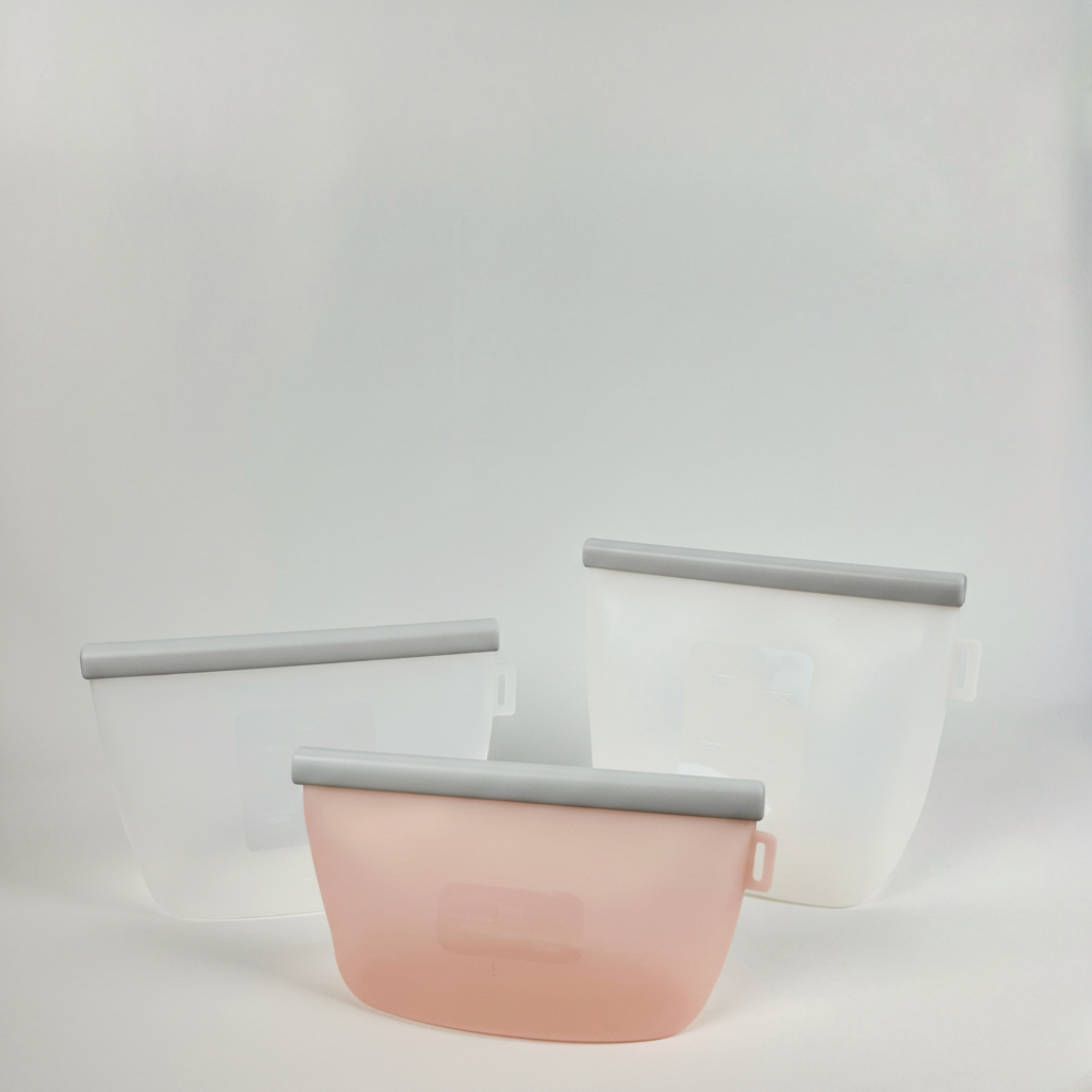 Pack de 3 Bolsas de Silicona Reutilizables para Alimentos.