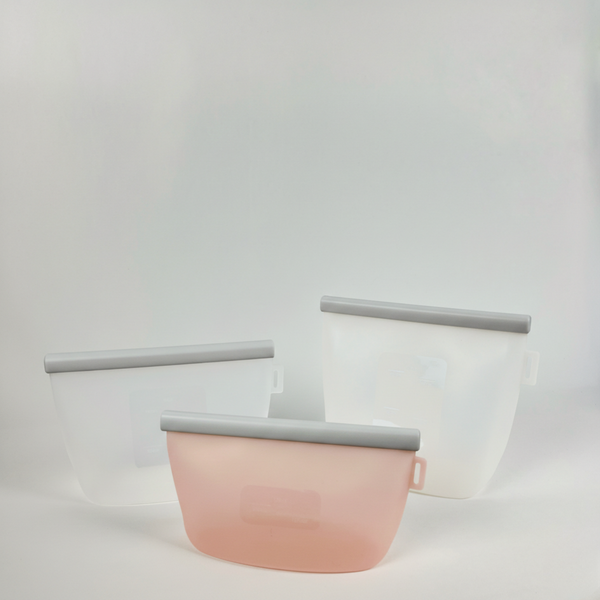 Pack de 3 Bolsas de Silicona Reutilizables para Alimentos.