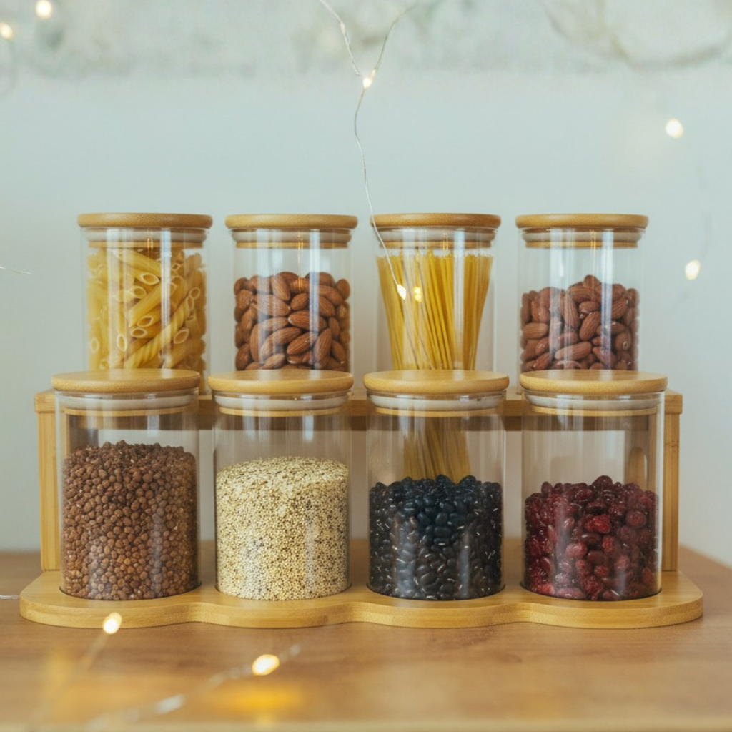 Set 8 Tarros de Vidrio para Cocina.